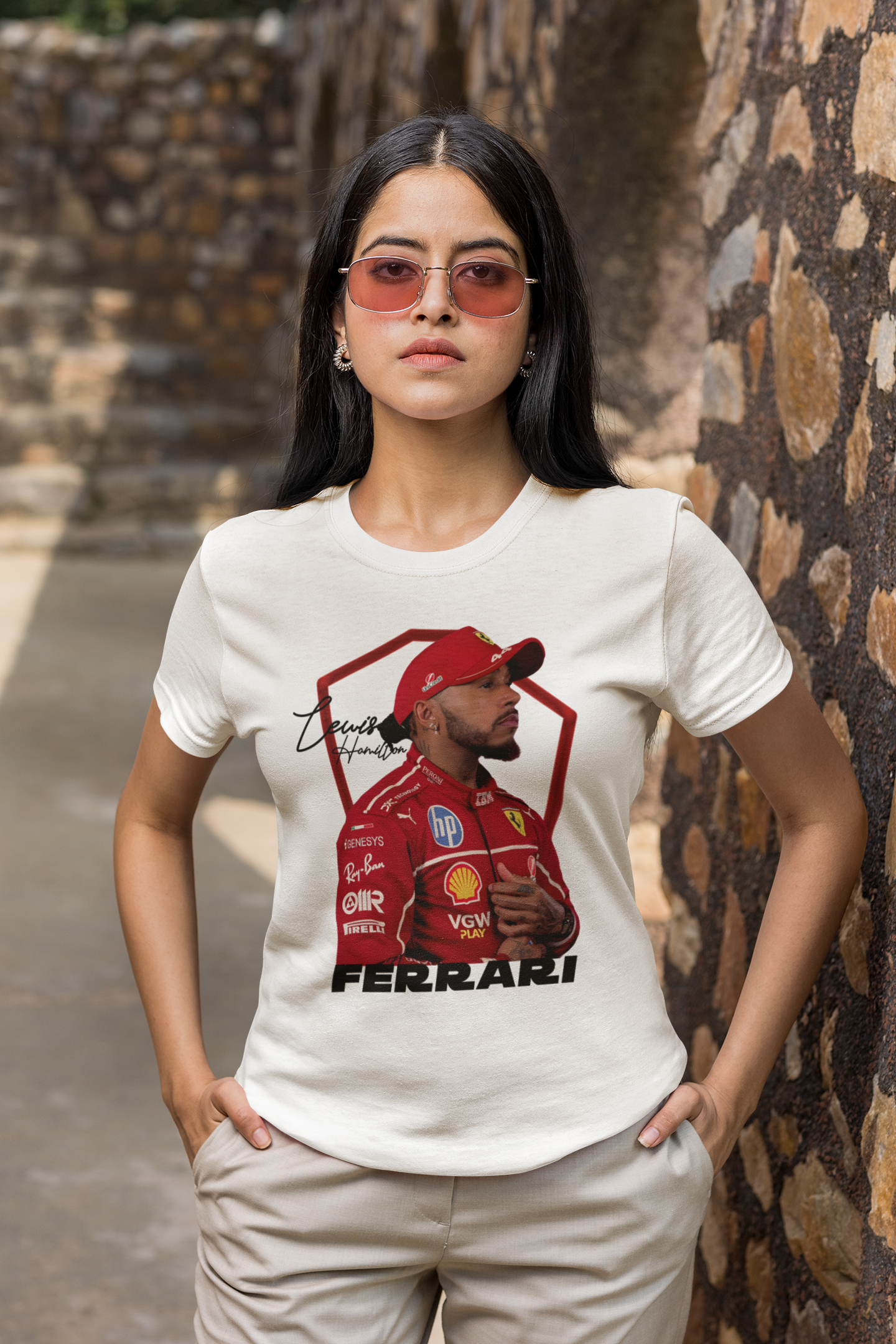Women's Lewis Hamilton Ferrari Tee
