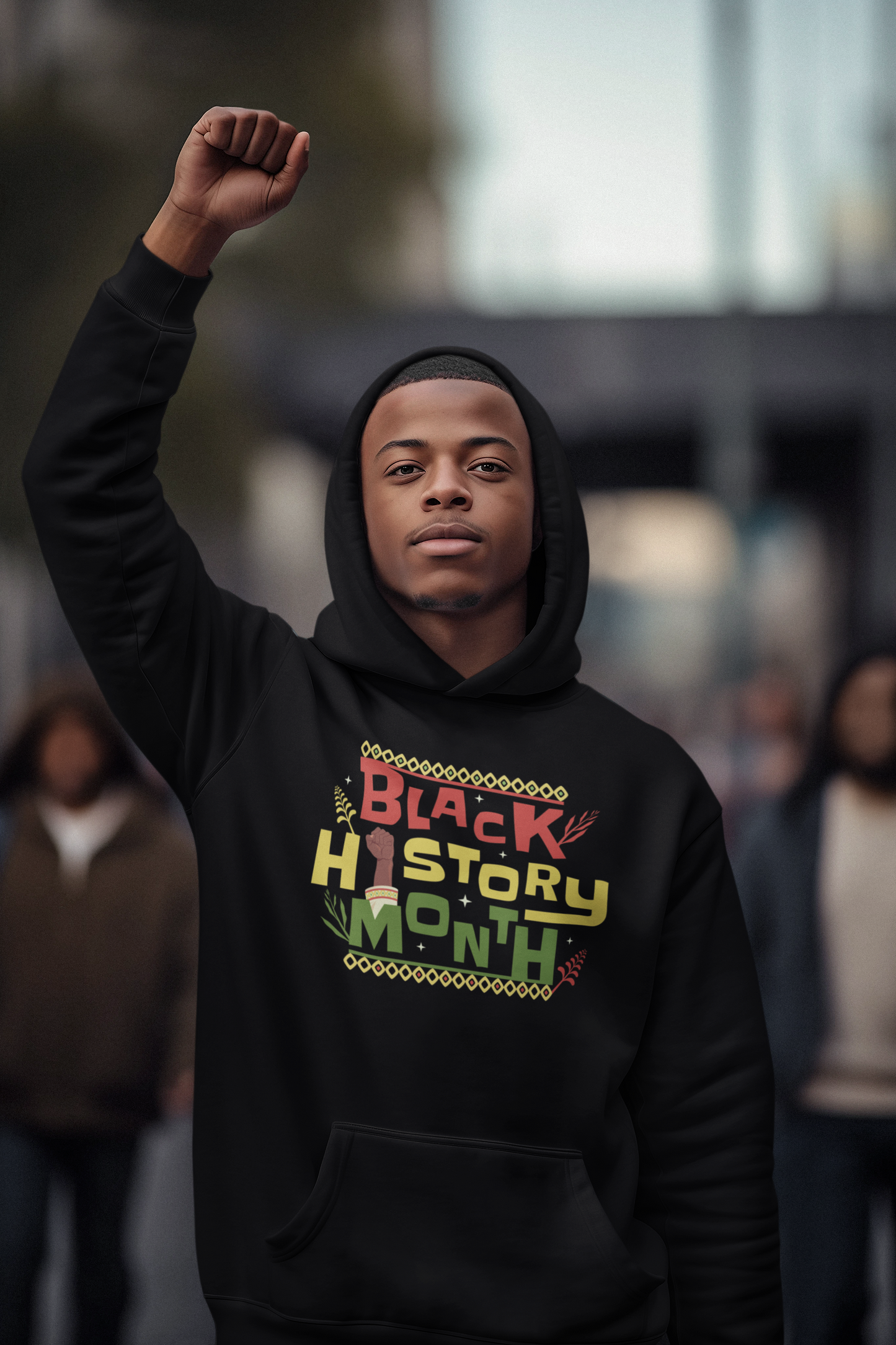Black History Month With Hand Hoodie