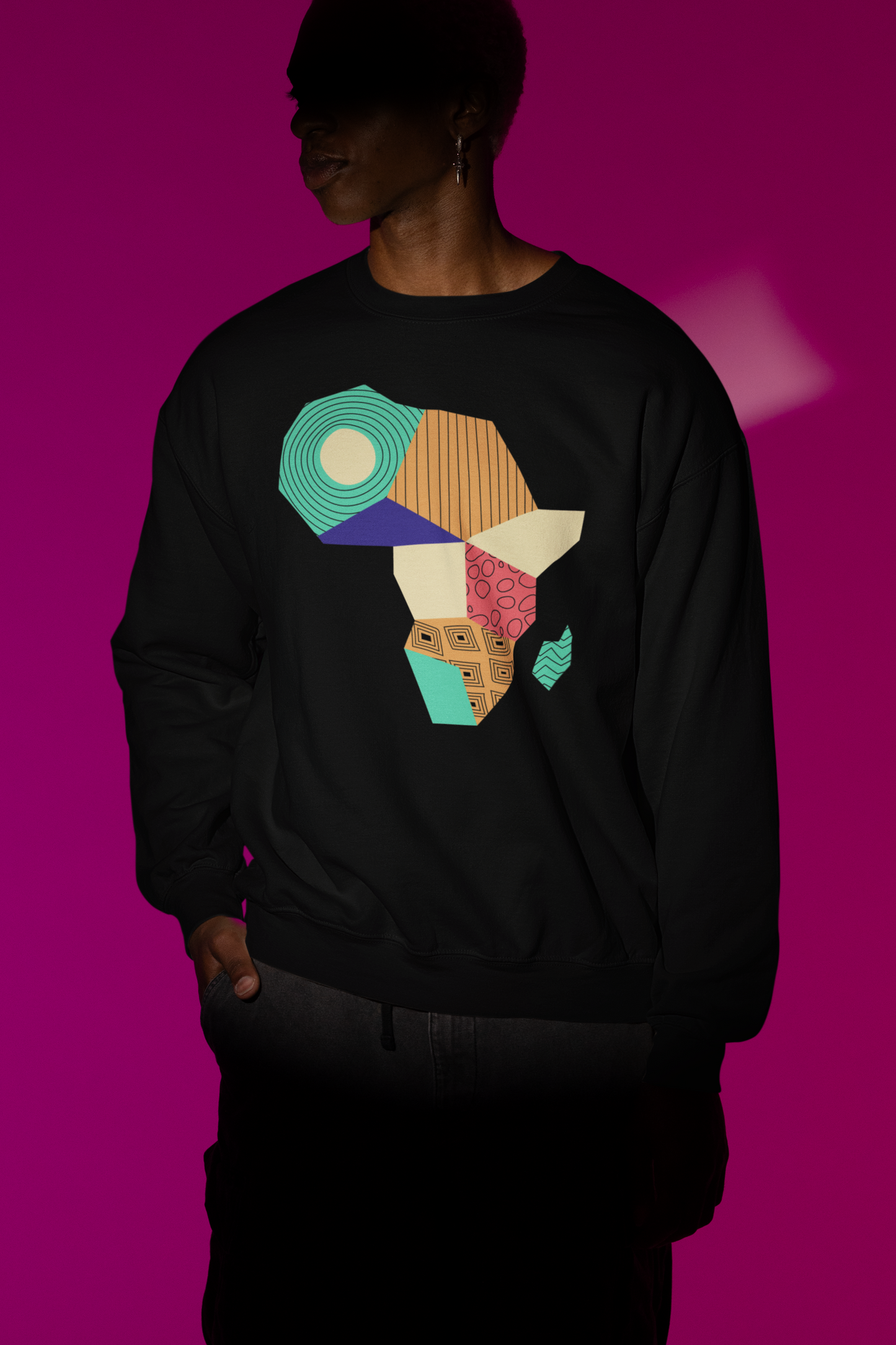 Africa Map Pattern Sweatshirt