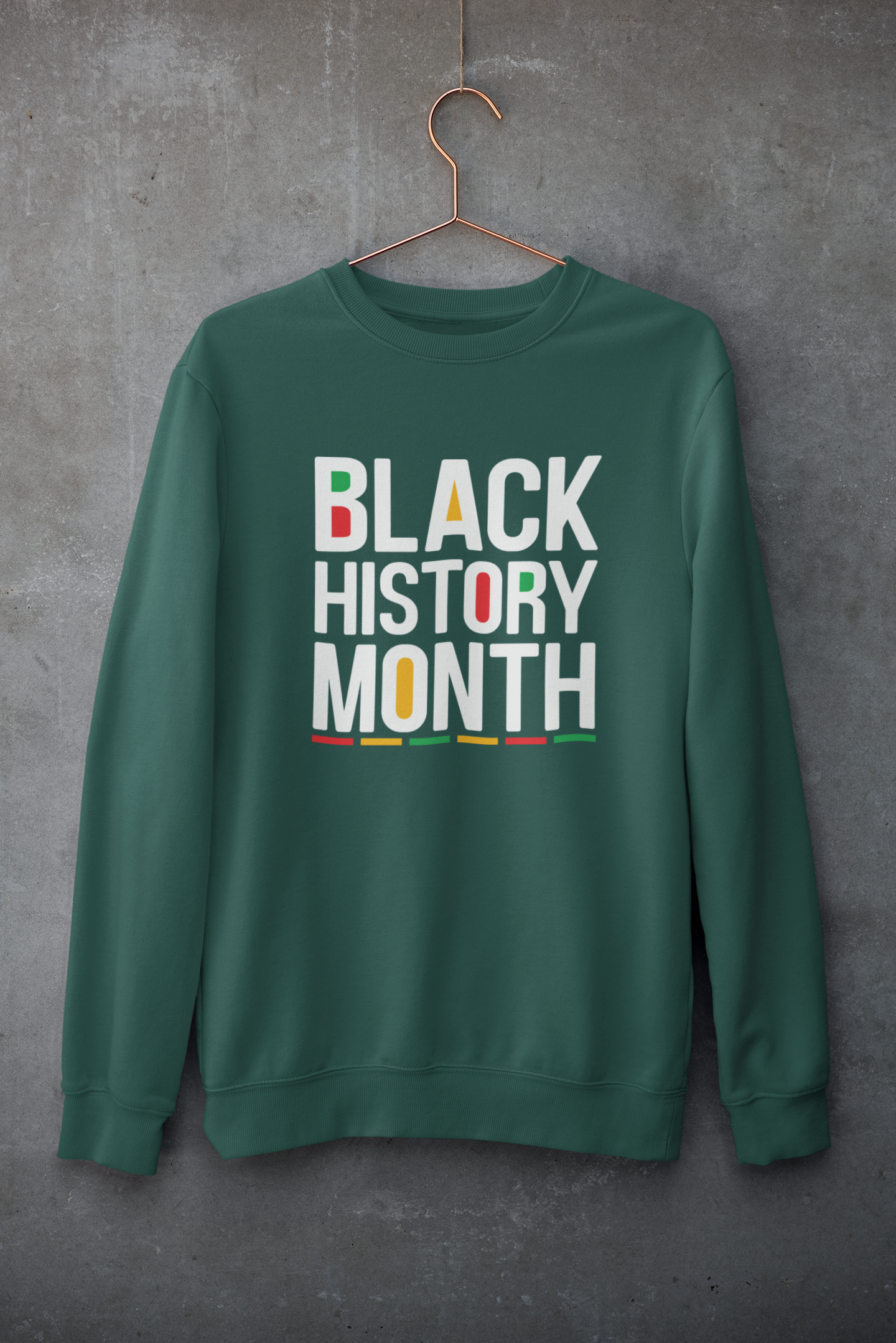 Black History Month Colored Sweatshirt