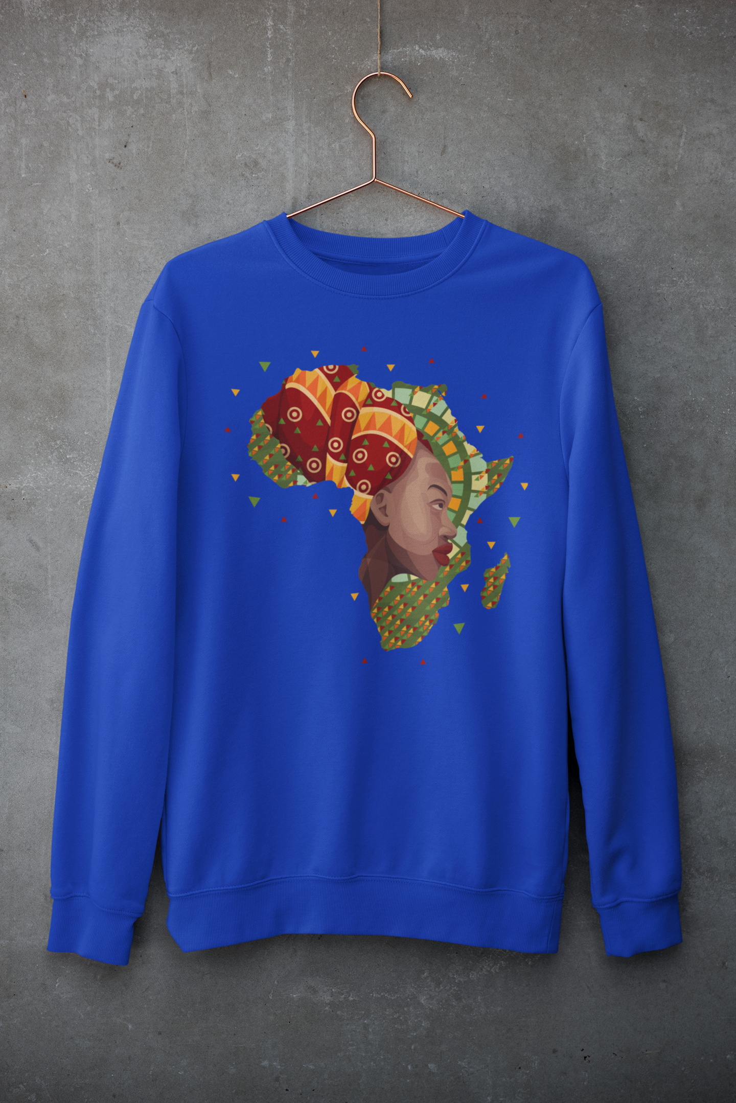 Woman Head in Africa Map Sweatshirt