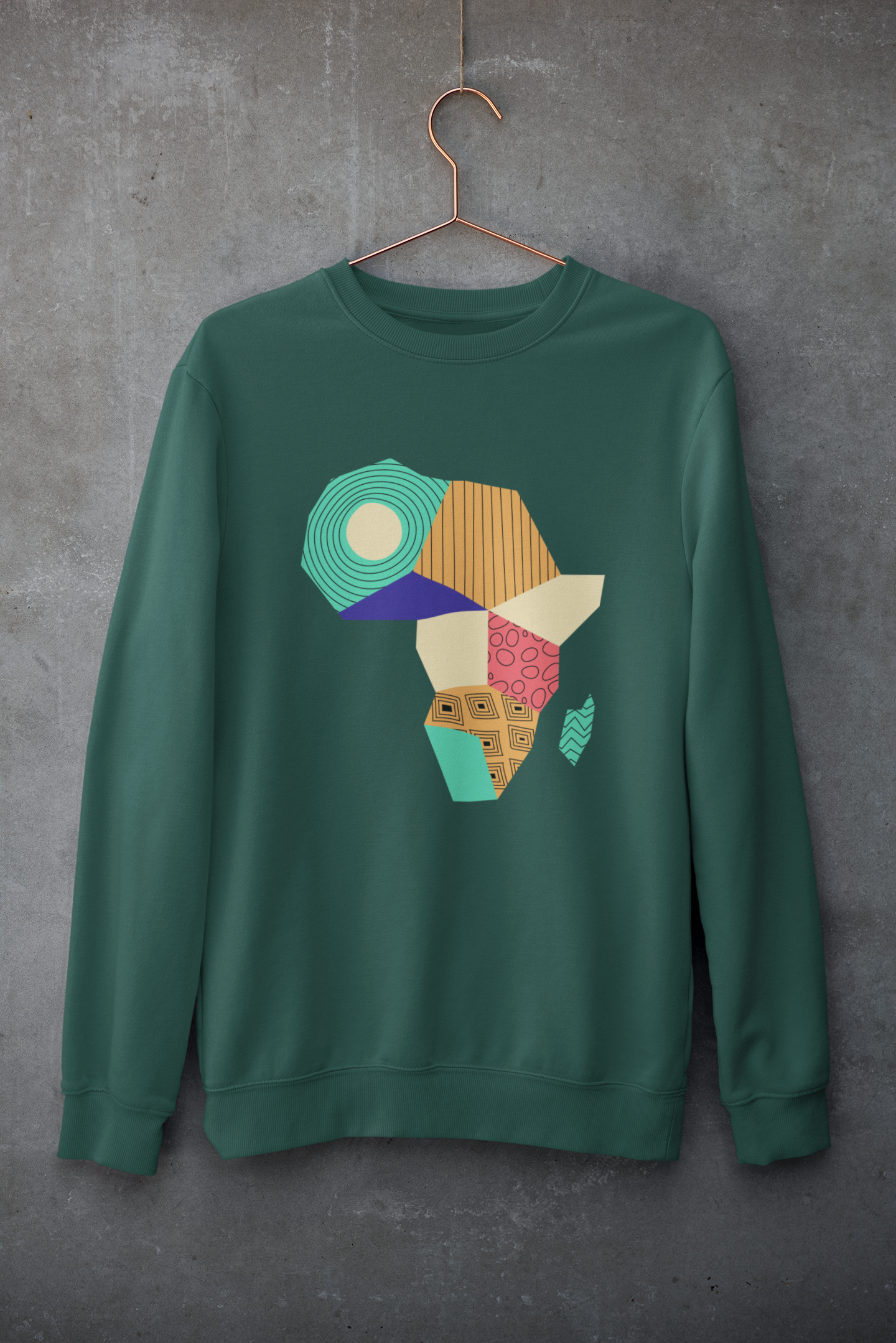 Africa Map Pattern Sweatshirt