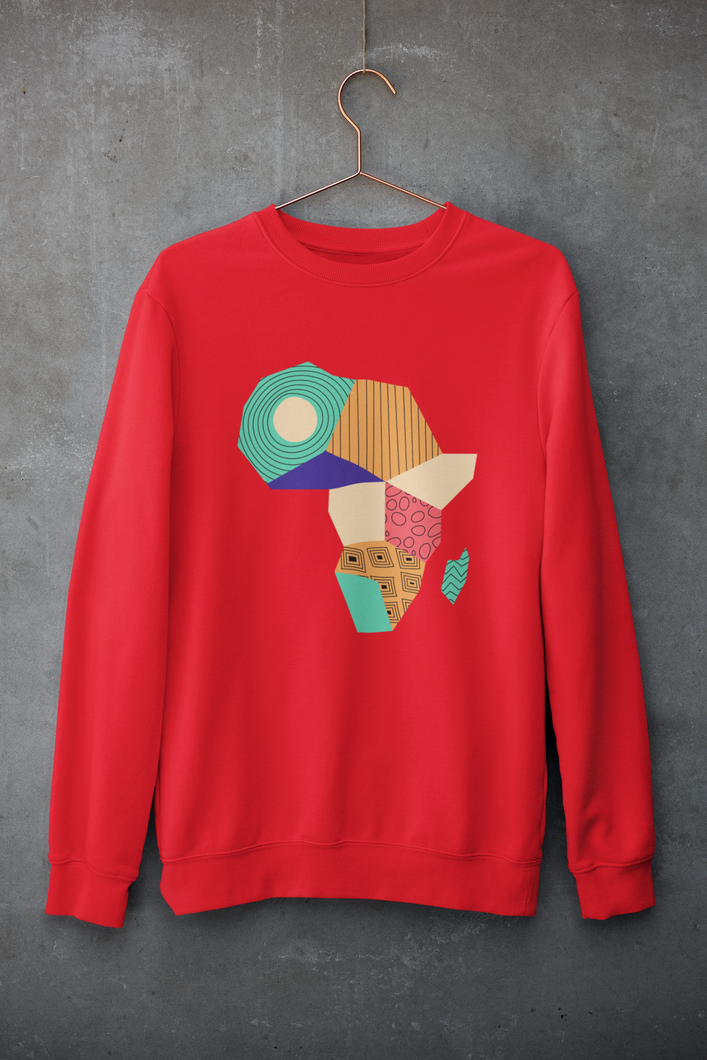Africa Map Pattern Sweatshirt