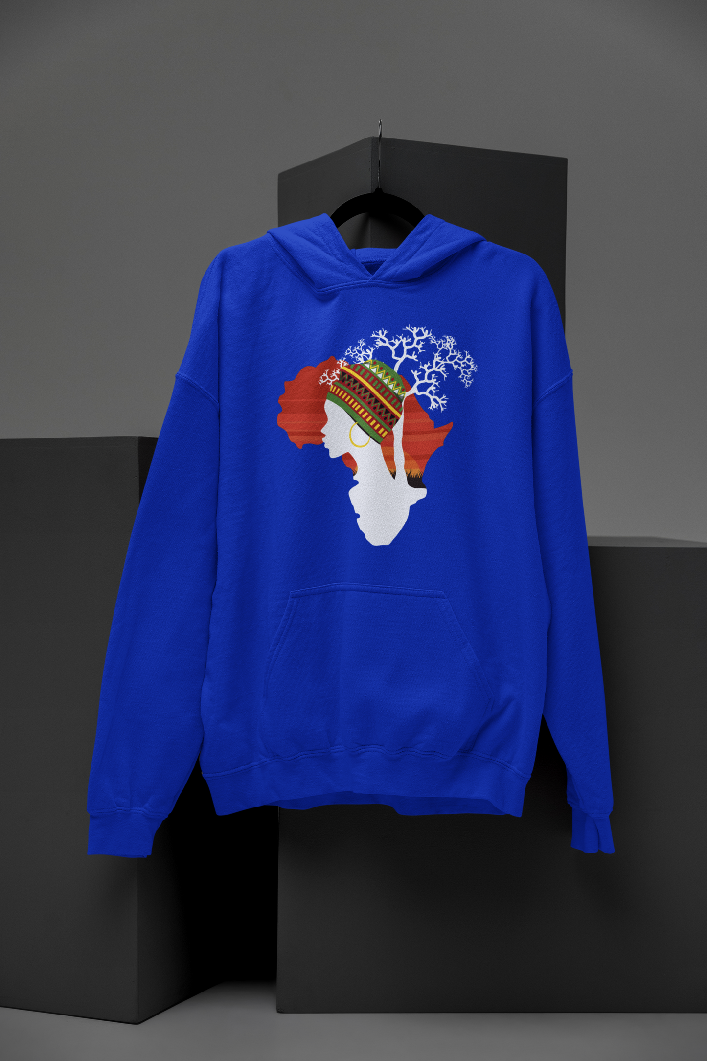 Africa Map Witih Woman & Tree Hoodie
