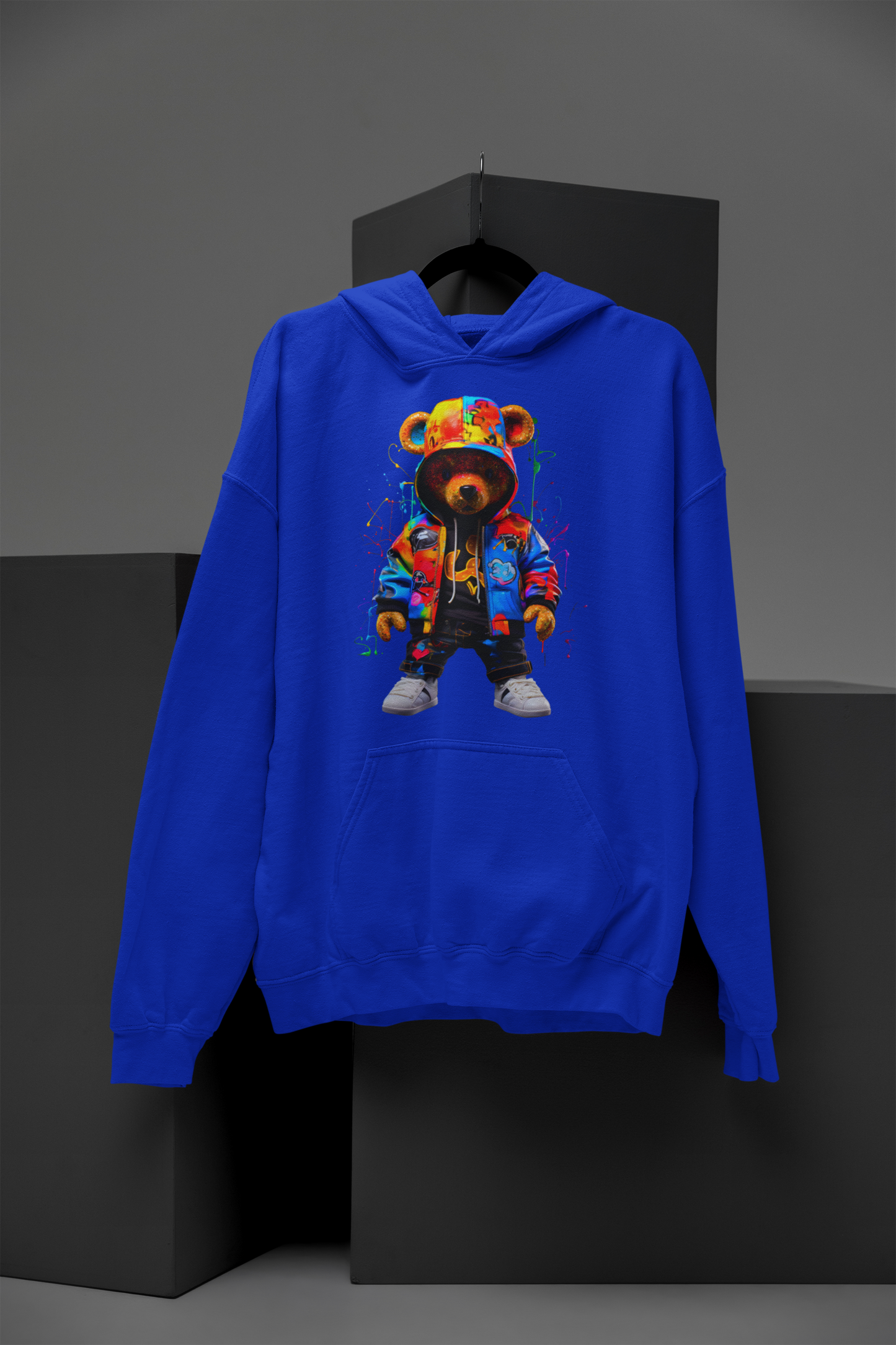 Glitter Hip Hop Bear Hoodie