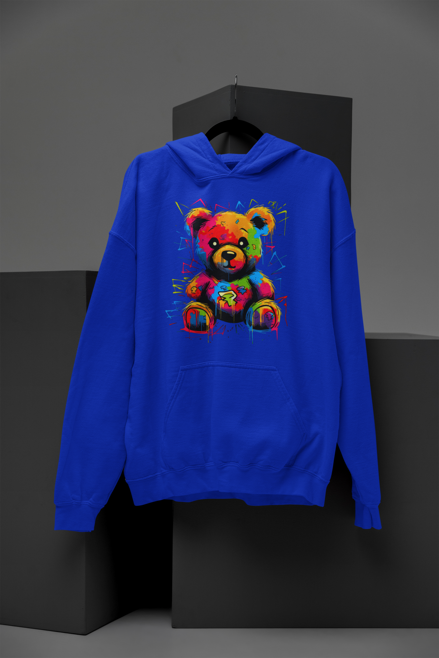 Geo Colourful Teddy Hoodie