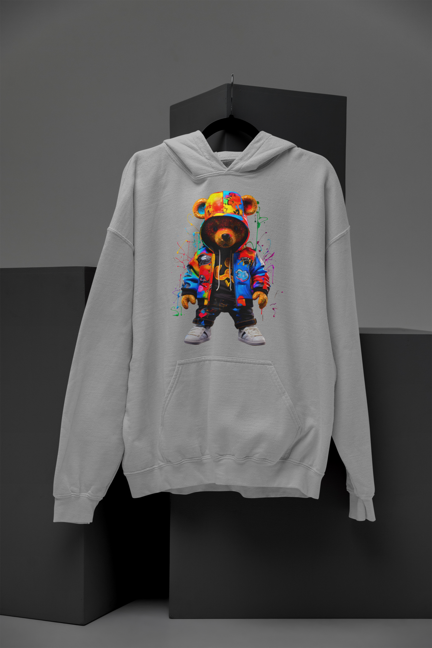 Glitter Hip Hop Bear Hoodie