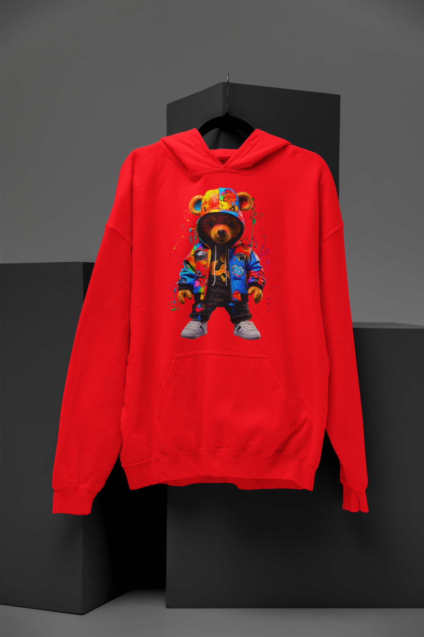 Glitter Hip Hop Bear Hoodie