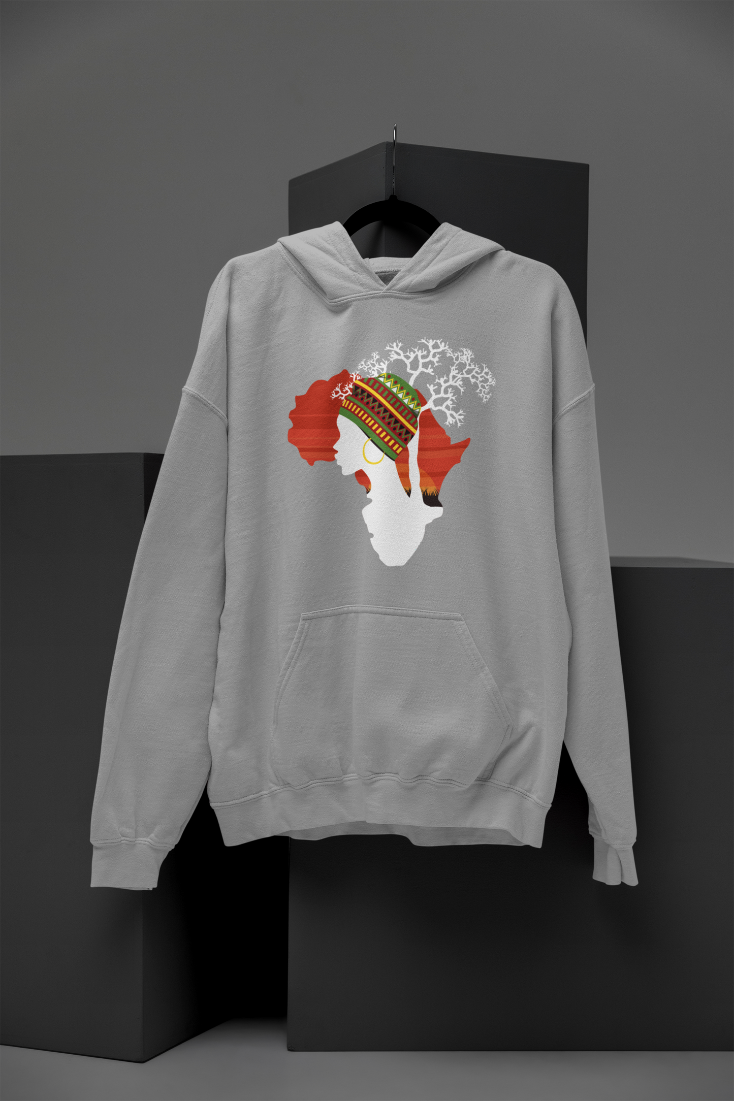 Africa Map Witih Woman & Tree Hoodie
