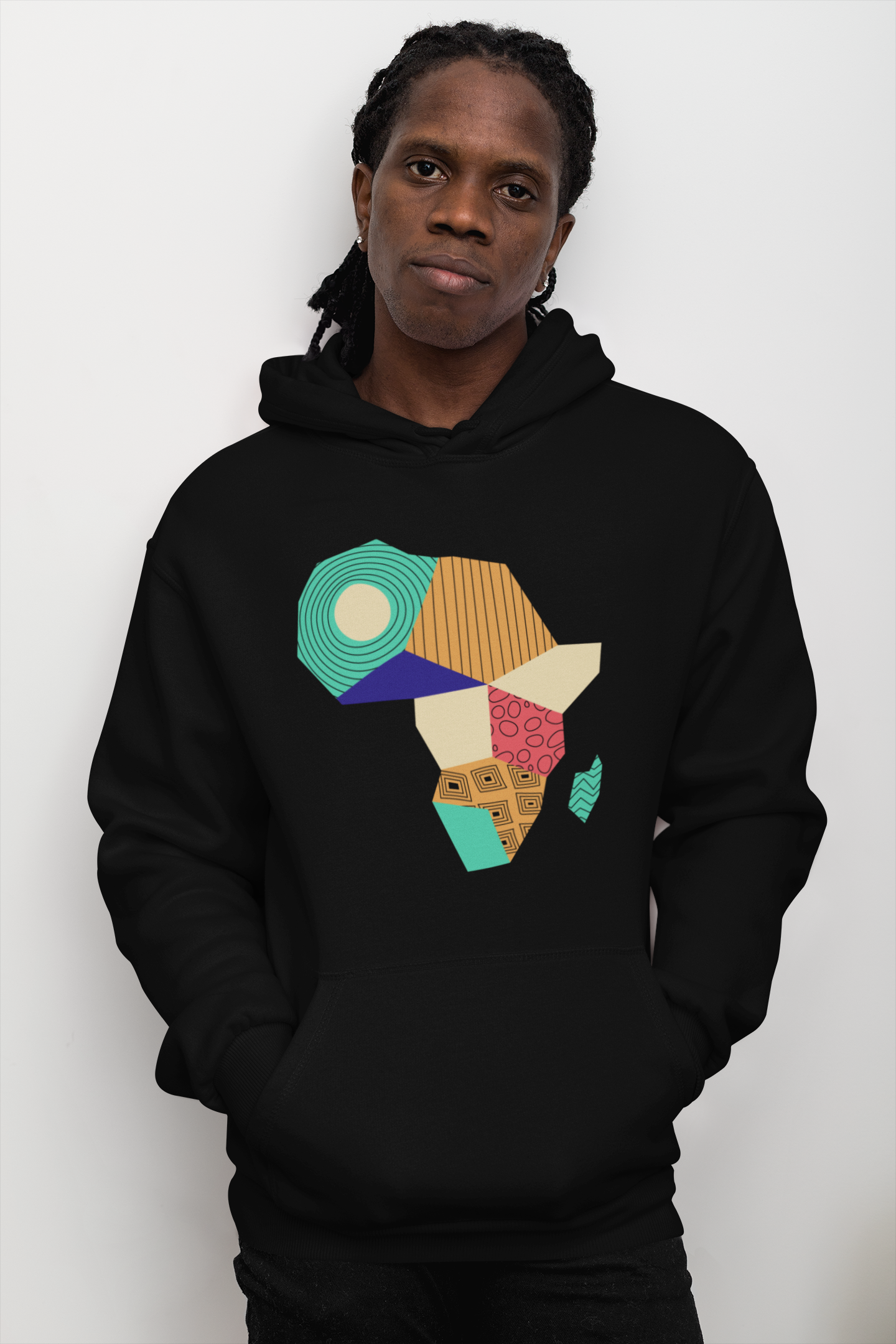 Africa Map Pattern Hoodie