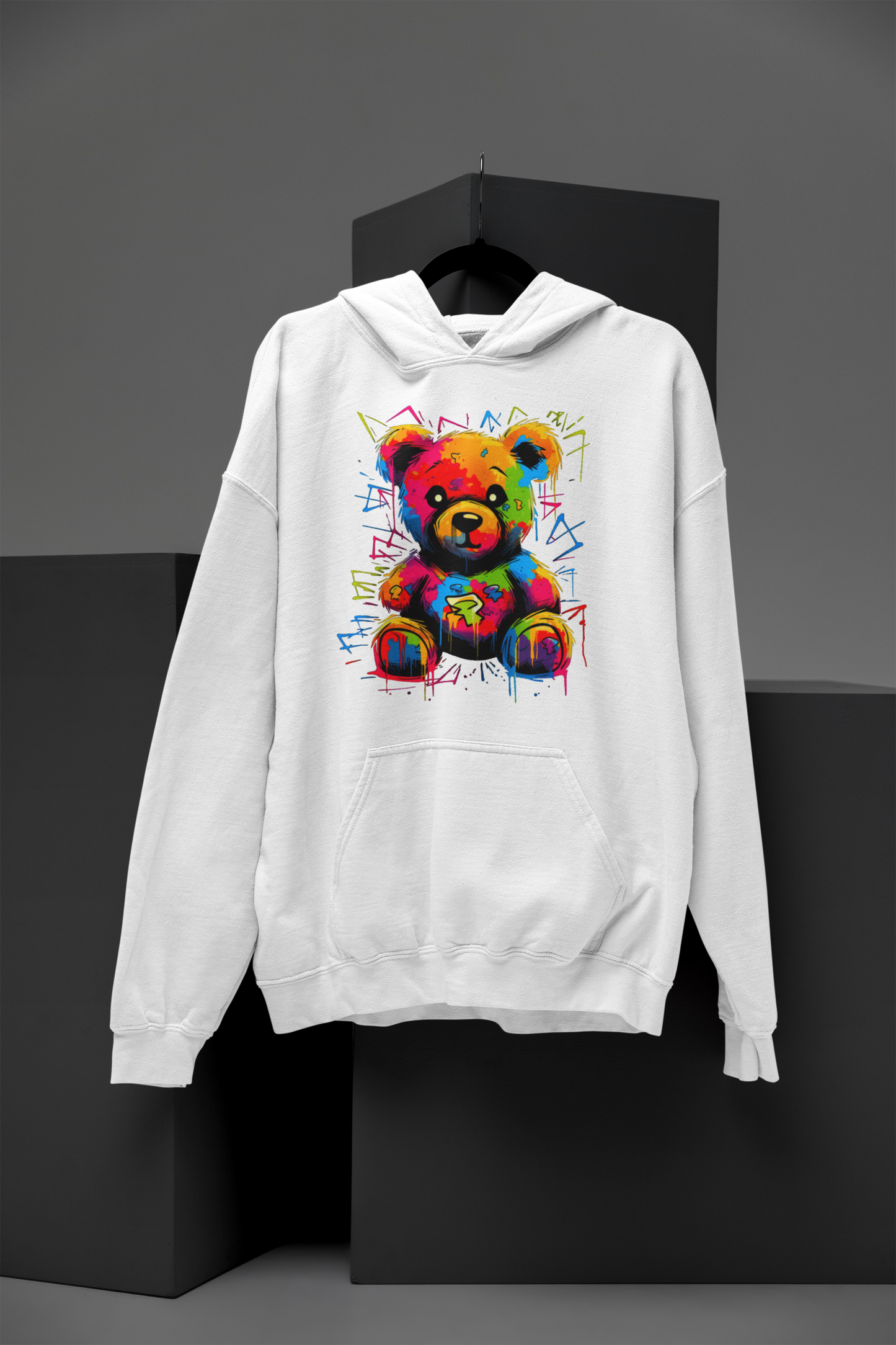 Geo Colourful Teddy Hoodie