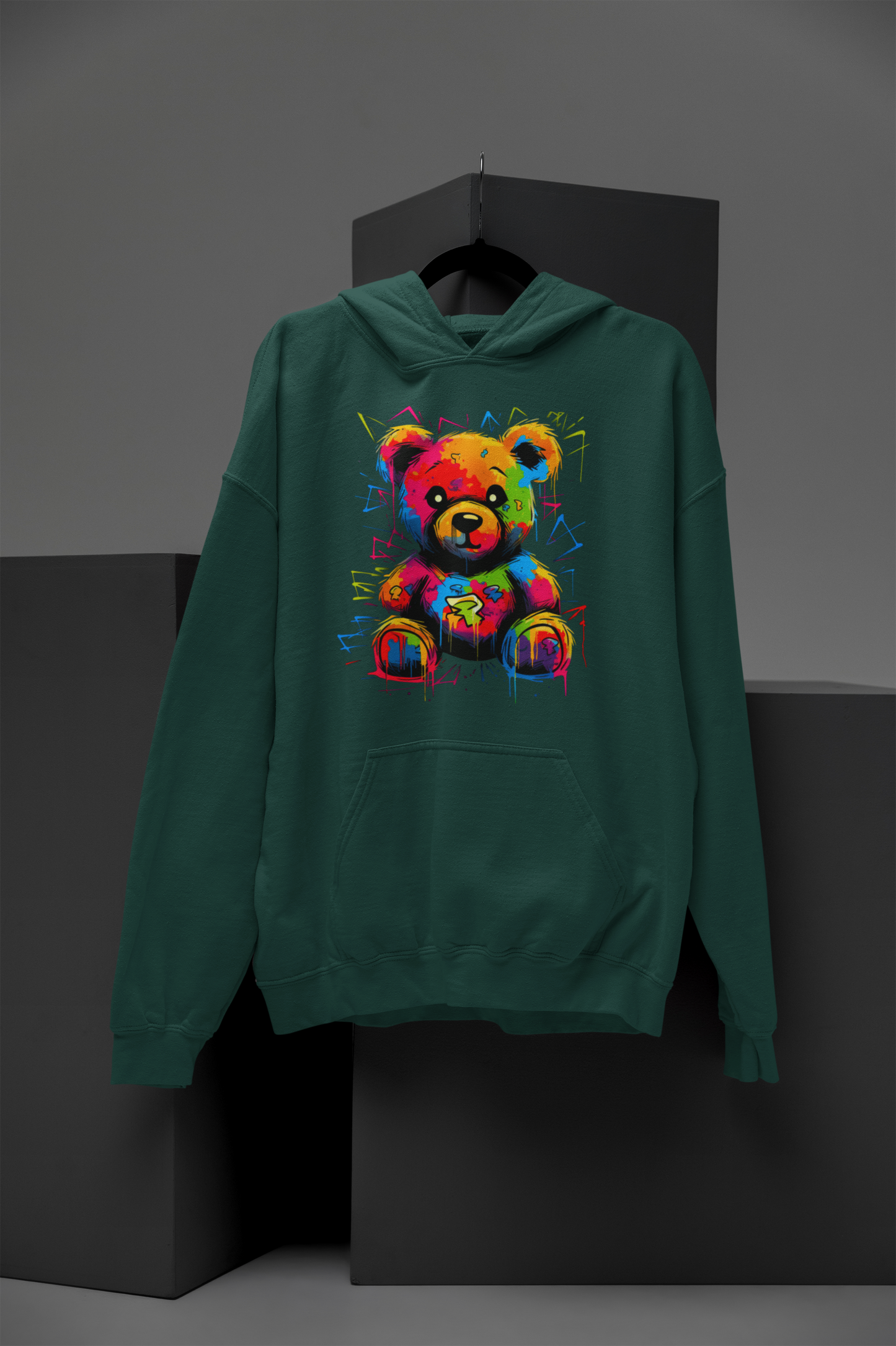 Geo Colourful Teddy Hoodie