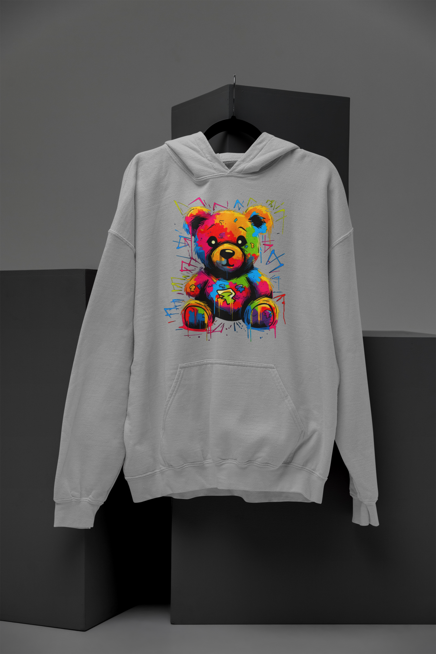 Geo Colourful Teddy Hoodie
