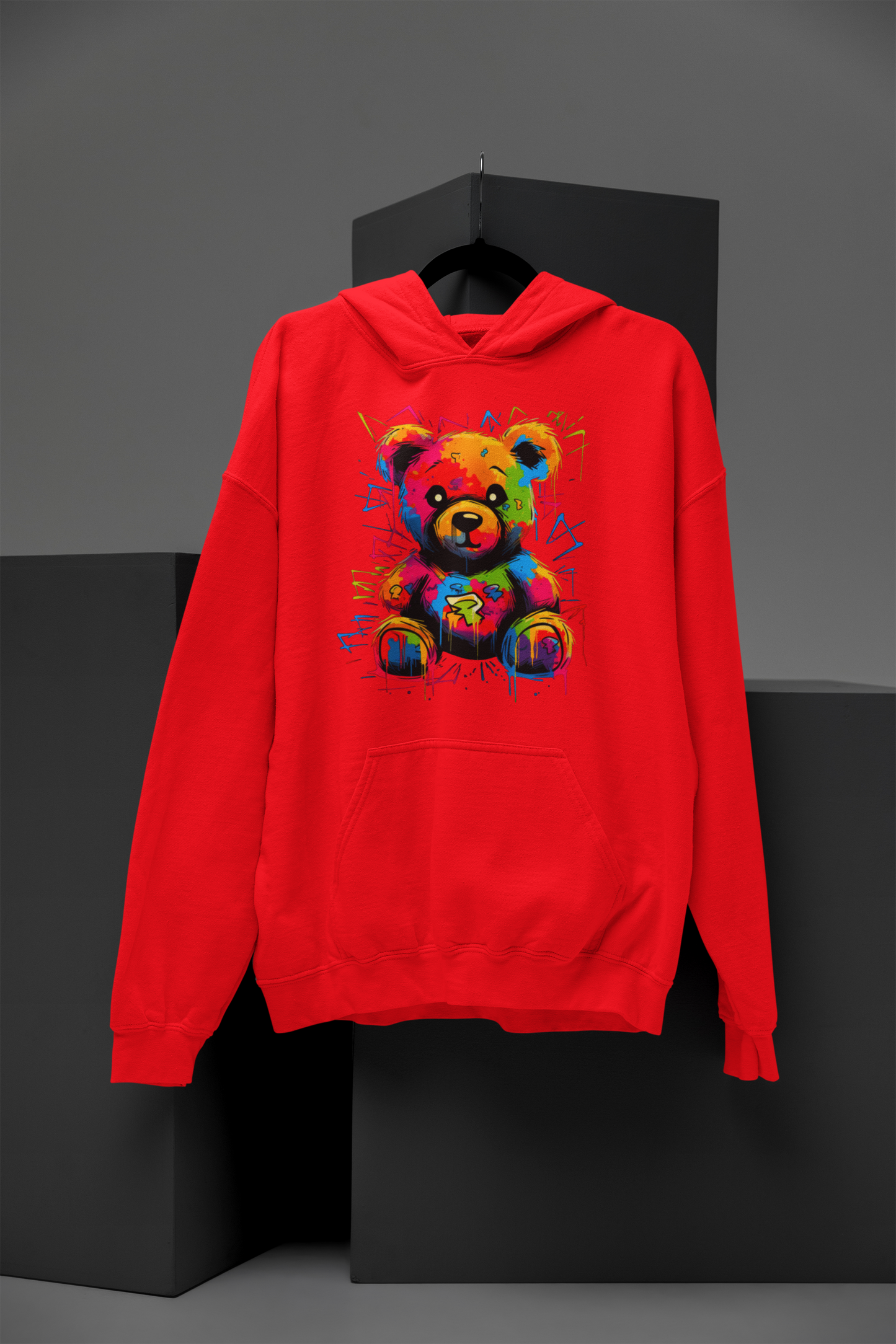 Geo Colourful Teddy Hoodie